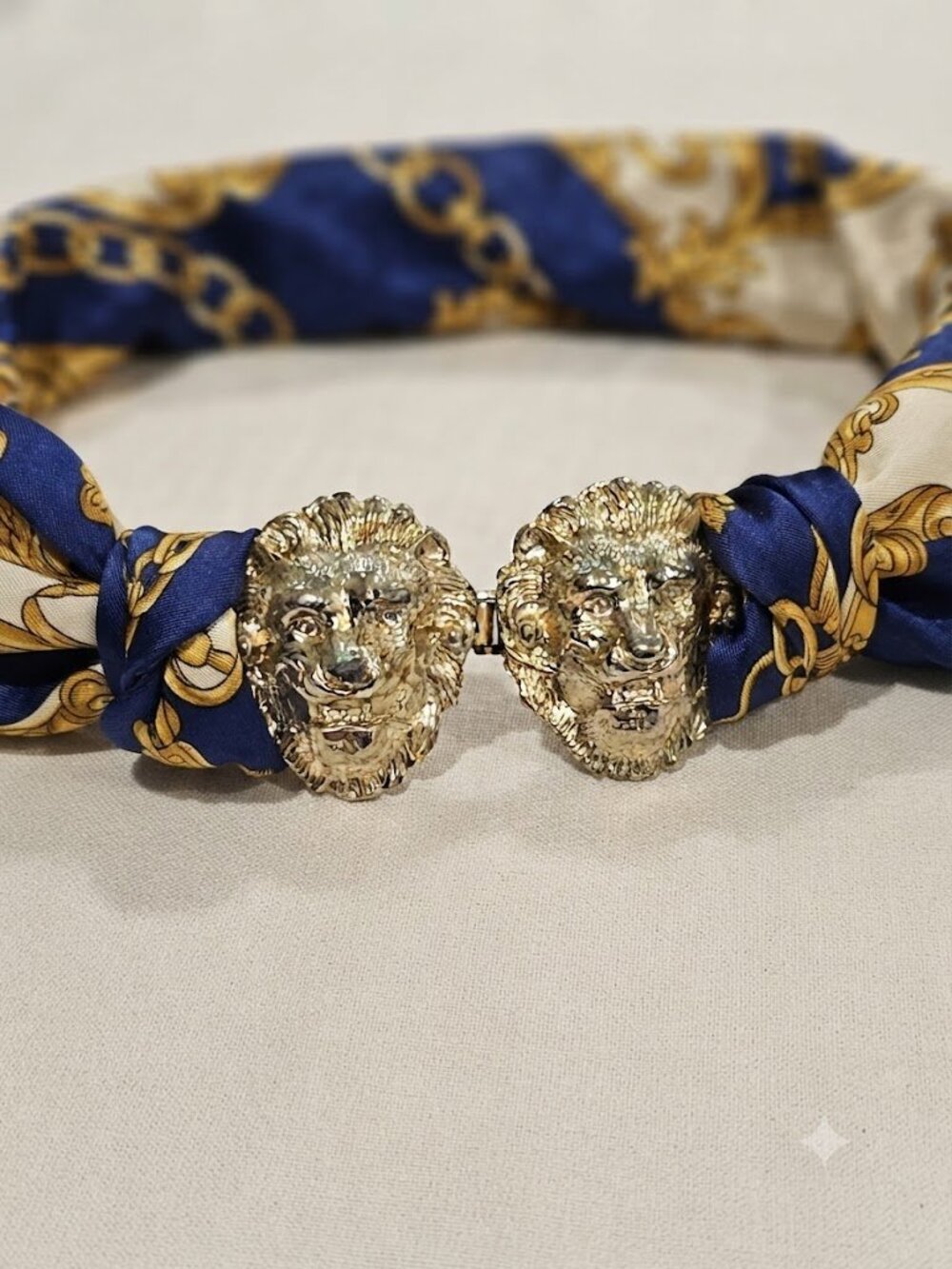 Gold Lion Head Belt Hardware